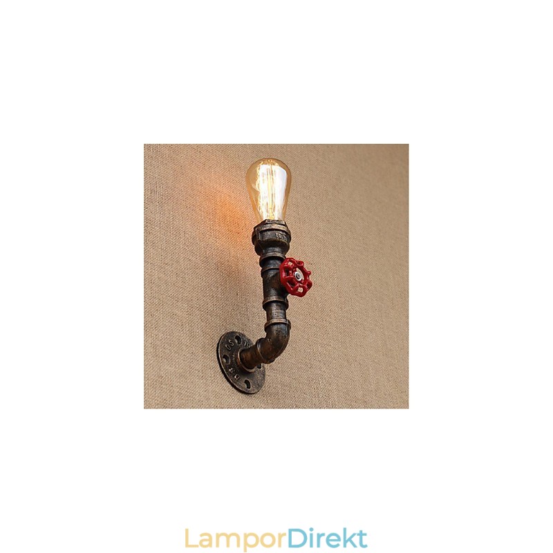 Nostalgi Enkel Vattenpipa Dekorativ Liten Vägglampa Vägglampa