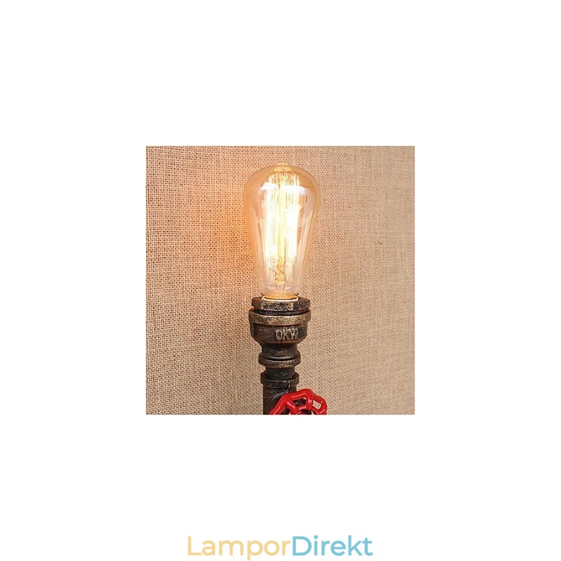 Nostalgi Enkel Vattenpipa Dekorativ Liten Vägglampa Vägglampa