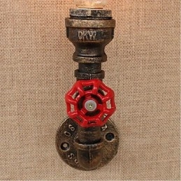 Nostalgi Enkel Vattenpipa Dekorativ Liten Vägglampa Vägglampa