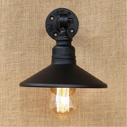 Industrial Style Nordic Water Pipe Vägglampa Vägglampa Svart