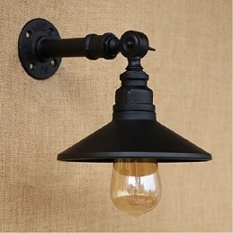Industrial Style Nordic Water Pipe Vägglampa Vägglampa Svart