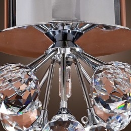 Modern Och Modern Kristall Mini Style Chrome Metal Flush Mount