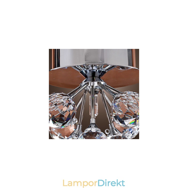 Modern Och Modern Kristall Mini Style Chrome Metal Flush Mount