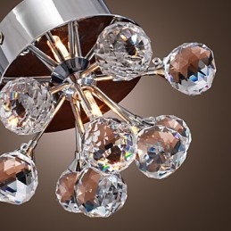 Modern Och Modern Kristall Mini Style Chrome Metal Flush Mount