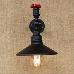Rustik Lodge Målningsfunktion För Ambient Light Wall Sconces Wall Light Black
