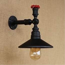 Rustik Lodge Målningsfunktion För Ambient Light Wall Sconces Wall Light Black