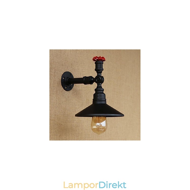 Rustik Lodge Målningsfunktion För Ambient Light Wall Sconces Wall Light Black