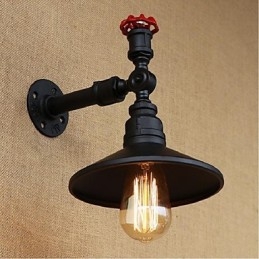 Rustik Lodge Målningsfunktion För Ambient Light Wall Sconces Wall Light Black