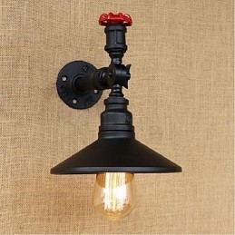 Rustik Lodge Målningsfunktion För Ambient Light Wall Sconces Wall Light Black