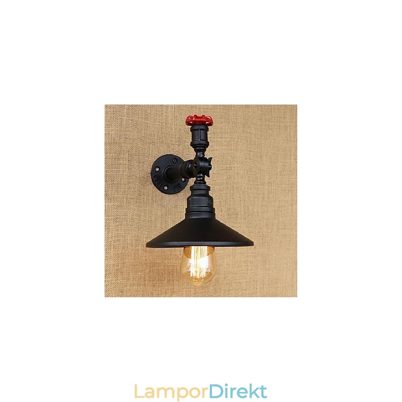 Rustik Lodge Målningsfunktion För Ambient Light Wall Sconces Wall Light Black