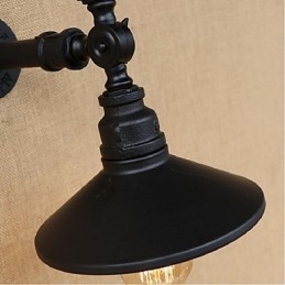Rustik Lodge Målningsfunktion För Ambient Light Wall Sconces Wall Light Black