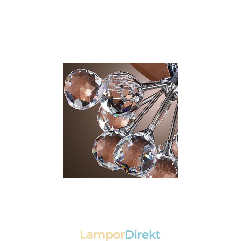 Modern Och Modern Kristall Mini Style Chrome Metal Flush Mount