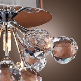 Modern Och Modern Kristall Mini Style Chrome Metal Flush Mount