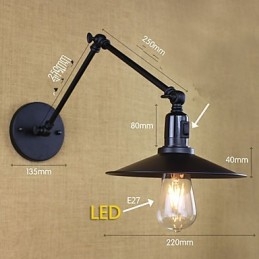 Rustik Lodge Målningsfunktion För Mini Style Swing Arm Downlight Wall Sconces