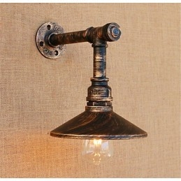 Rustik Lodge Country Antik Mässing Funktion För Ambient Light Wall Sconces Wall Light