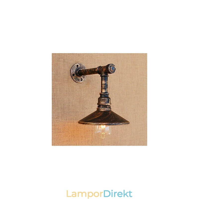 Rustik Lodge Country Antik Mässing Funktion För Ambient Light Wall Sconces Wall Light