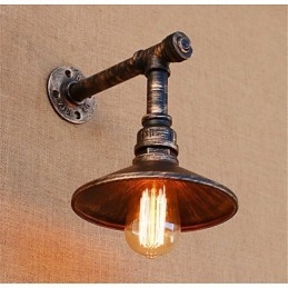 Rustik Lodge Country Antik Mässing Funktion För Ambient Light Wall Sconces Wall Light