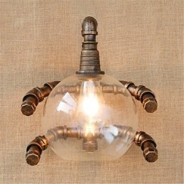 Rustik Lodge Country Antik Mässing Funktion För Ambient Light Wall Sconces Wall Light
