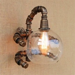 Rustik Lodge Country Antik Mässing Funktion För Ambient Light Wall Sconces Wall Light