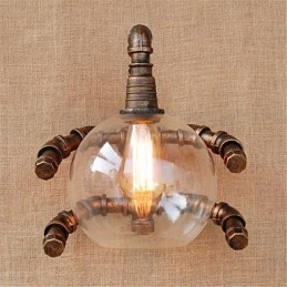 Rustik Lodge Country Antik Mässing Funktion För Ambient Light Wall Sconces Wall Light