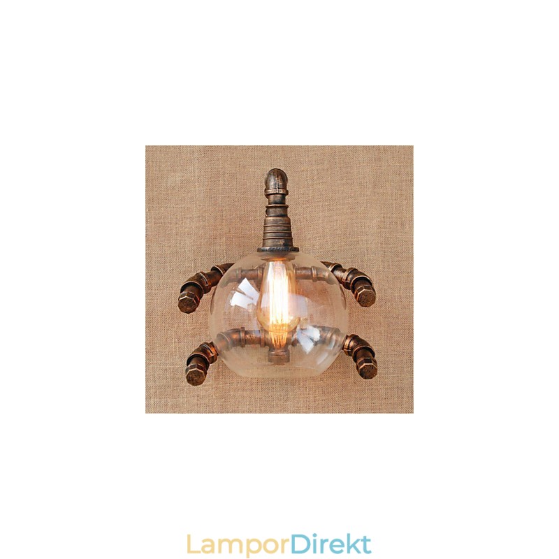 Rustik Lodge Country Antik Mässing Funktion För Ambient Light Wall Sconces Wall Light