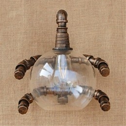 Rustik Lodge Country Antik Mässing Funktion För Ambient Light Wall Sconces Wall Light