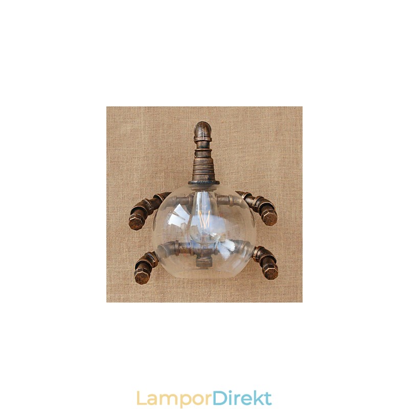 Rustik Lodge Country Antik Mässing Funktion För Ambient Light Wall Sconces Wall Light