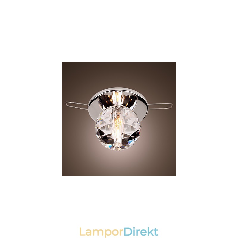 Modern Och Modern Kristall Mini Style Chrome Metal Flush Mount