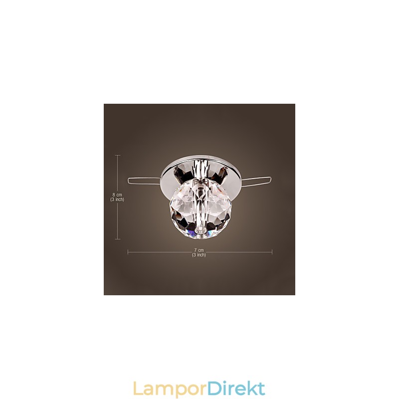 Modern Och Modern Kristall Mini Style Chrome Metal Flush Mount