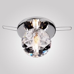 Modern Och Modern Kristall Mini Style Chrome Metal Flush Mount