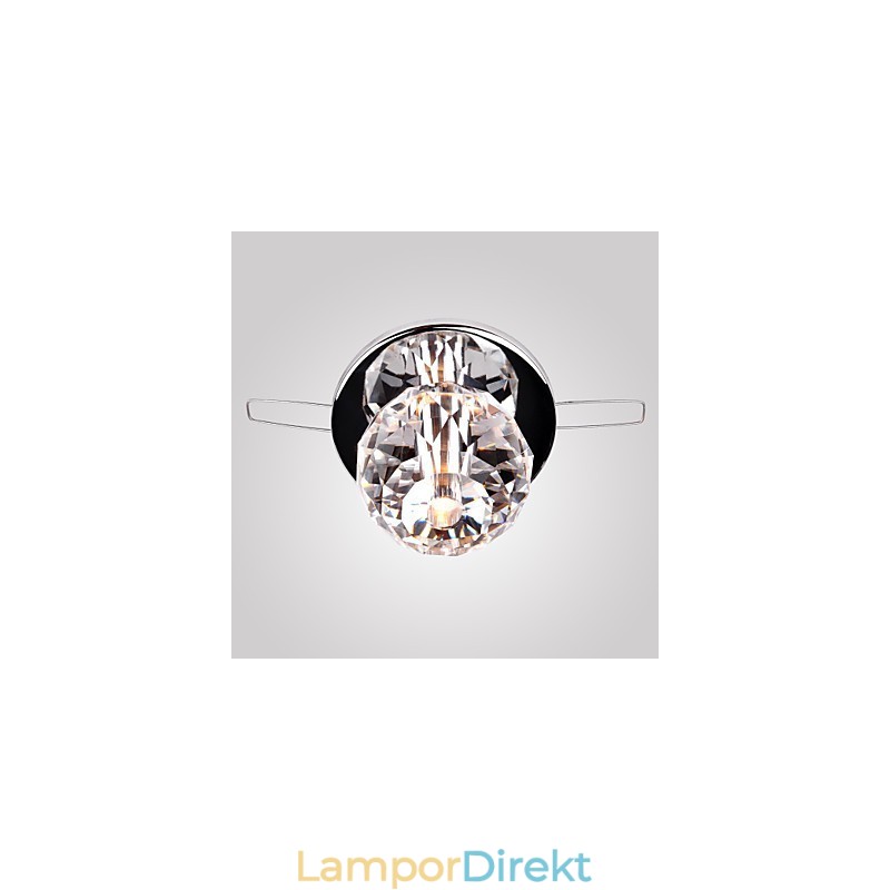Modern Och Modern Kristall Mini Style Chrome Metal Flush Mount