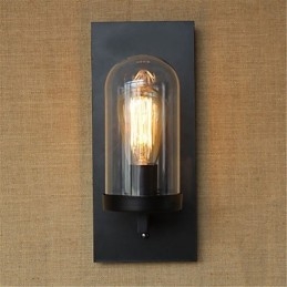 Rustik Lodge Country Retro Målning Funktion För Ögonskydd Ambient Light Wall Sconces