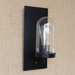 Rustik Lodge Country Retro Målning Funktion För Ögonskydd Ambient Light Wall Sconces