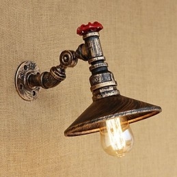 Country Retro Painting Feature För Mini Style Roterbar Light Swing Arm Lights Vägglampa