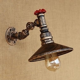 Country Retro Painting Feature För Mini Style Roterbar Light Swing Arm Lights Vägglampa