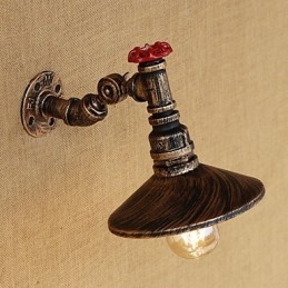 Country Retro Painting Feature För Mini Style Roterbar Light Swing Arm Lights Vägglampa