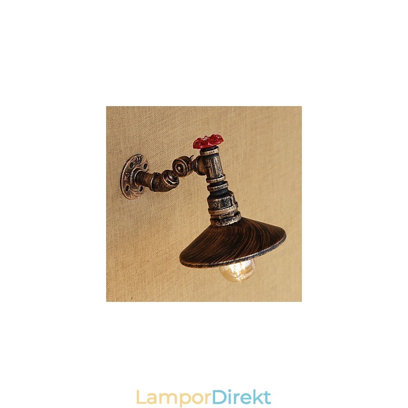 Country Retro Painting Feature För Mini Style Roterbar Light Swing Arm Lights Vägglampa