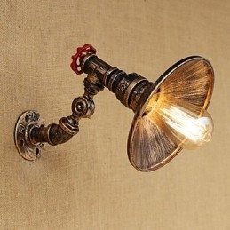 Country Retro Painting Feature För Mini Style Roterbar Light Swing Arm Lights Vägglampa
