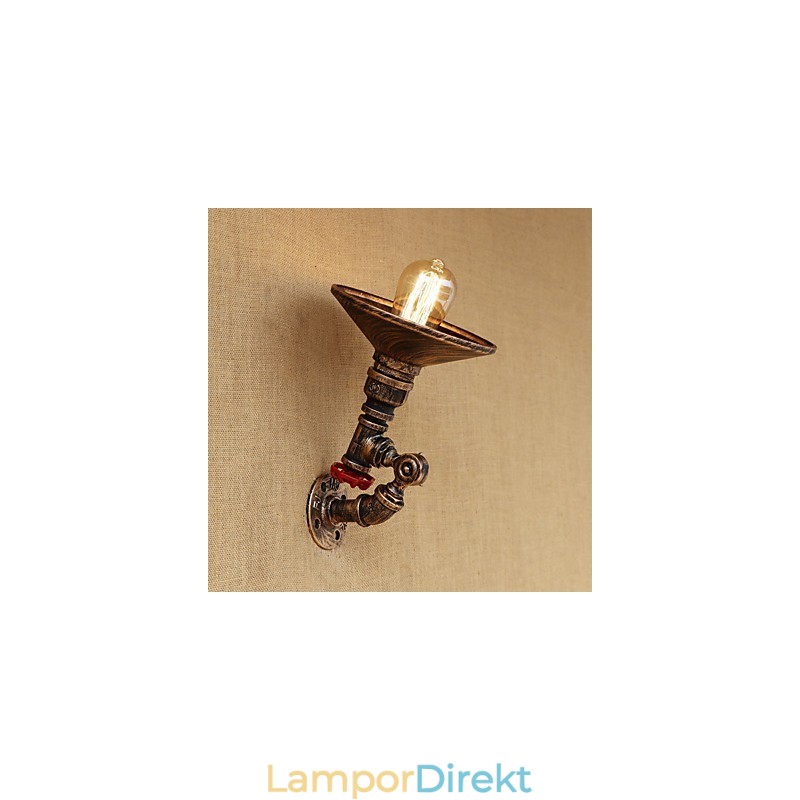 Country Retro Painting Feature För Mini Style Roterbar Light Swing Arm Lights Vägglampa