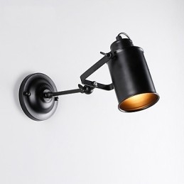 Vintage Black Metal Loft Vägglampa Vardagsrum Matsal Hall Cafe Barer Bar Vägglampa