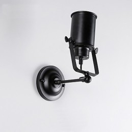 Vintage Black Metal Loft Vägglampa Vardagsrum Matsal Hall Cafe Barer Bar Vägglampa
