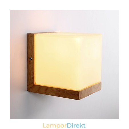 Trä Vägglampetter Glas Skärm 110V Eller 220V Landsnyhet Trä Vägglampetter Glas Skärm 110V Eller 220V Landsnyhet