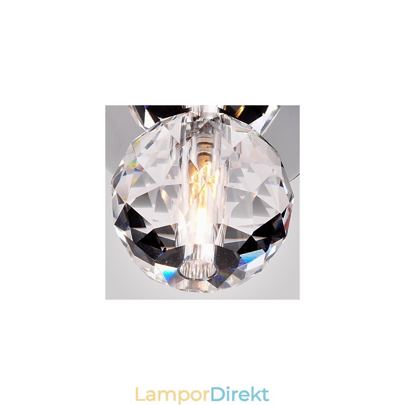 Modern Och Modern Kristall Mini Style Chrome Metal Flush Mount