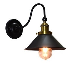 Vägglampa Vägglampor Väggjärn Vägglampa Stum Svart Ljussabel Lampa På Vägg