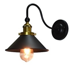 Vägglampa Vägglampor Väggjärn Vägglampa Stum Svart Ljussabel Lampa På Vägg