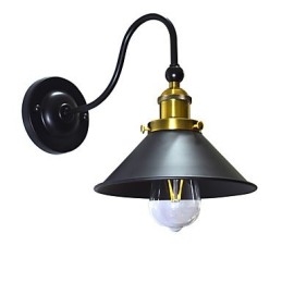 Vägglampa Vägglampor Väggjärn Vägglampa Stum Svart Ljussabel Lampa På Vägg