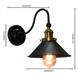 Vägglampa Vägglampor Väggjärn Vägglampa Stum Svart Ljussabel Lampa På Vägg