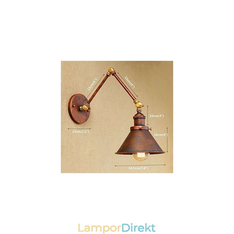Vägglampa Mässing Vintage Industriell Vägglampa Ljus Hembelysning Inomhusdekor Vägglampa