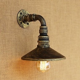 Rustik Lodge Country Retro Målning Funktion För Mini Style Ambient Light Wall Sconces