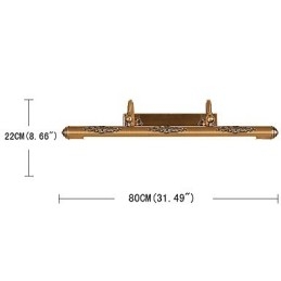 Spegellampa 80Cm 1Traditionell Vintage Antik Mässing Funktion För